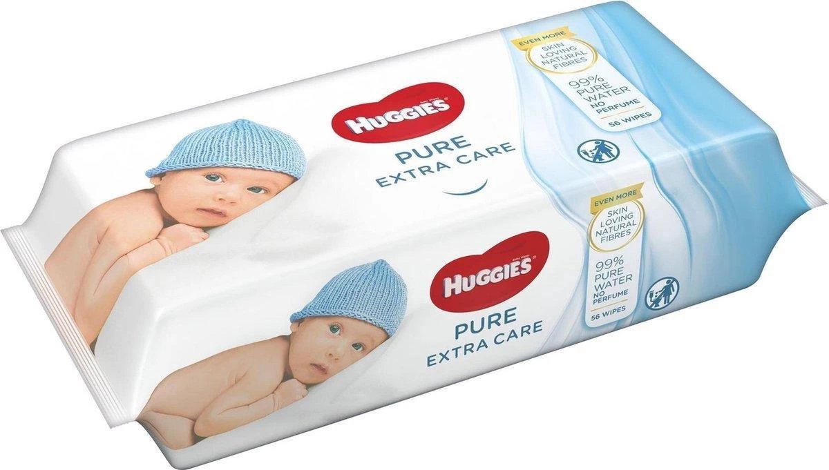 Huggies Billendoekjes - Baby Wipes - Pure Extra Care - 99% Water 56 Doekjes 4 Huggies Billendoekjes - Baby Wipes - Pure Extra Care - 99% Water 56 Doekjes - Afbeelding 4