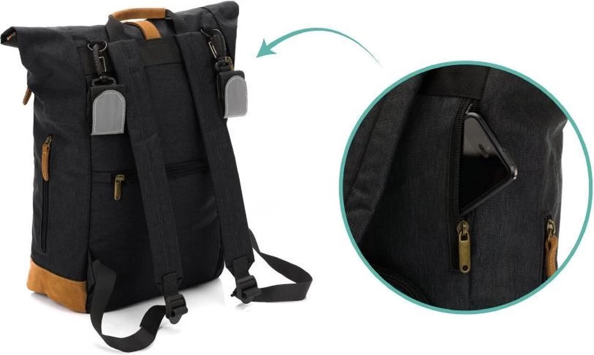 Fillikid Luiertas Rugzak - Met Verschoonmatje - Multifunctioneel - Zwart 10 Fillikid Luiertas Rugzak - Met Verschoonmatje - Multifunctioneel - Zwart - Afbeelding 10