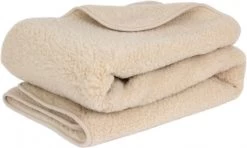 WOLLIES Amsterdam Ledikant Deken - Amandel - Merino Wol - 95 X 135 Cm