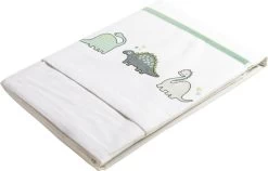 Briljant Baby Laken Met Bies Voor Ledikant 100 X 150 - Dino - Groen