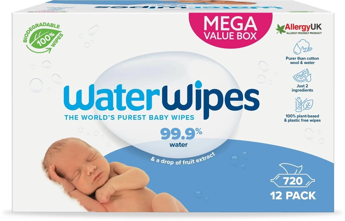 WaterWipes Billendoekjes Bio - 12 X 60 Stuks - 720 Doekjes 13 WaterWipes Billendoekjes Bio - 12 X 60 Stuks - 720 Doekjes - Afbeelding 13