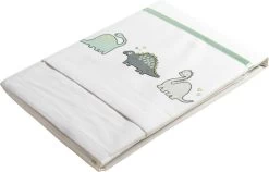 Briljant Baby Laken Met Bies Voor Ledikant 100 X 150 - Dino - Groen -Babyproducten Winkel 1200x770 1