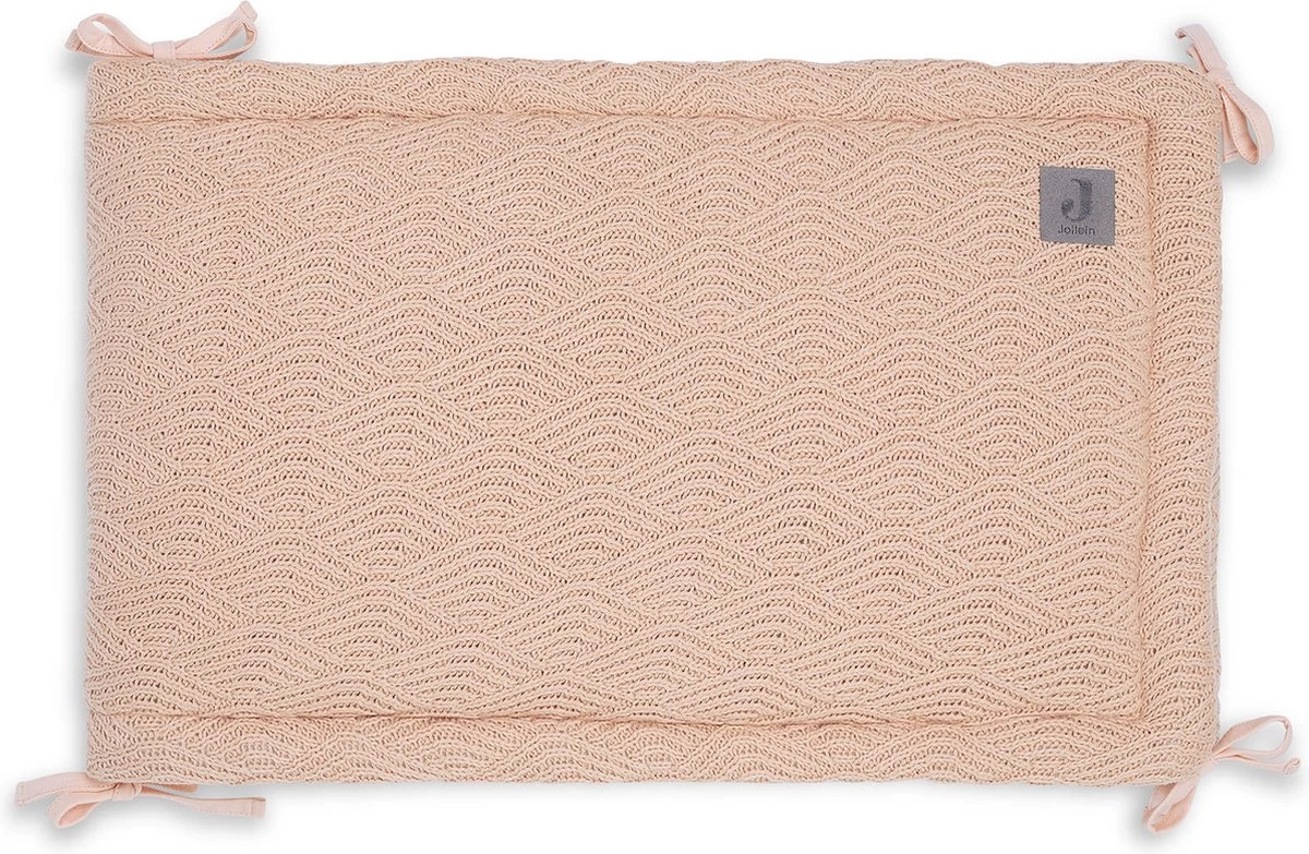 Jollein Bedomrander River Knit 180x35cm - Pale Pink 5 Jollein Bedomrander River Knit 180x35cm - Pale Pink - Afbeelding 5