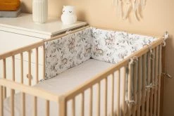 Sensillo Baby Bedbumper - Bedomrander - Anti Stootrand Ledikant - Bed Zijbeschermers - 180x30cm - Wafel Mint Hertjes -Babyproducten Winkel 1200x800 185