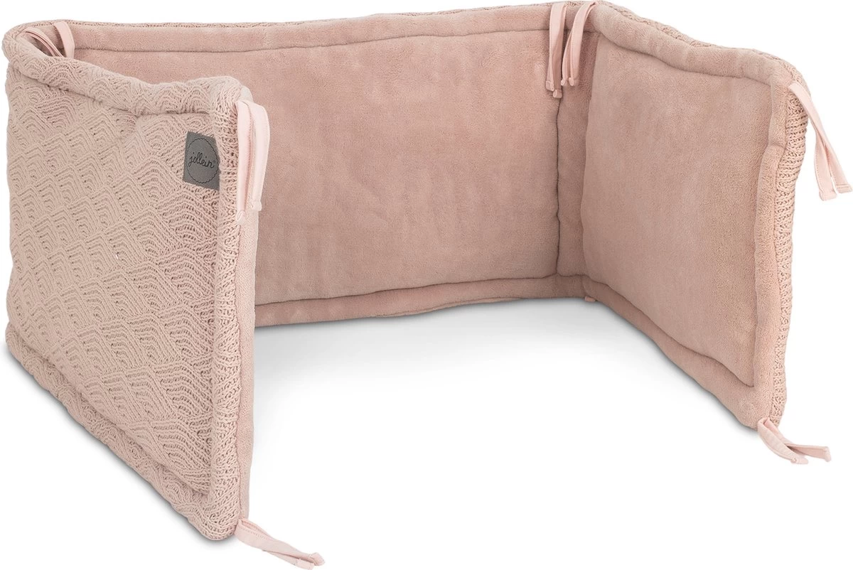 Jollein Bedomrander River Knit 180x35cm - Pale Pink 1 Jollein Bedomrander River Knit 180x35cm - Pale Pink