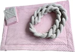 IL BAMBINI Gevlochten Baby Bed Bumper Treccia - Bedomrander - Box Omrander - Hoofdbeschermer - Boxrand - Bedbumper - Stootrand - Boxomrander - (3 Meter) Grijs -Babyproducten Winkel 1200x843 5