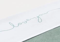 Jollein Baby Laken Wieg 75x100cm Love You - Stone Green -Babyproducten Winkel 1200x844 8