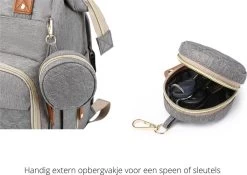 Humpy Dumpy Stijlvolle Luiertas Rugzak (Zwart) Met Uitschuifbaar Verschoon/ Slaap Bedje. Incl. Verschoon Matje, USB Poort & Buggy Straps -Babyproducten Winkel 1200x851 4