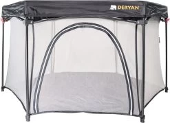 Deryan Draagbare Kinderbox - Zwart - Vaste Matrasbodem - Reisbox - Campingbedje -Babyproducten Winkel 1200x870 2