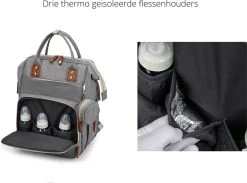 Humpy Dumpy Stijlvolle Luiertas Rugzak (Zwart) Met Uitschuifbaar Verschoon/ Slaap Bedje. Incl. Verschoon Matje, USB Poort & Buggy Straps -Babyproducten Winkel 1200x890 2