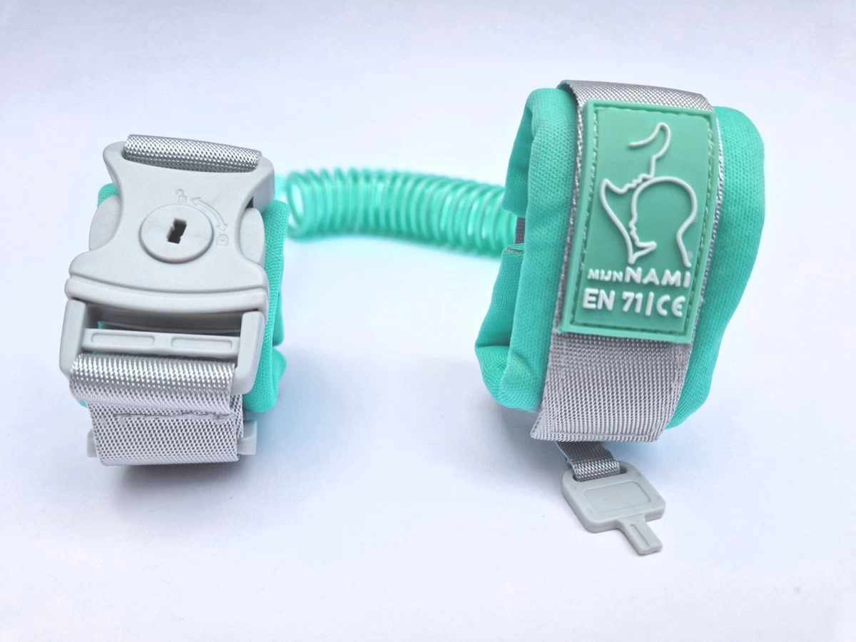 Polstuigje Mintgroen 360 Plus Met Slotje - Het Enige CE Gekeurde Polstuigje - 2 Meter Elastisch Koord - Kindertuigje 2 Polstuigje Mintgroen 360 Plus Met Slotje - Het Enige CE Gekeurde Polstuigje - 2 Meter Elastisch Koord - Kindertuigje - Afbeelding 2