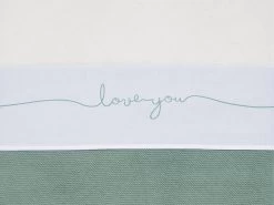 Jollein Baby Laken Wieg 75x100cm Love You - Stone Green -Babyproducten Winkel 1200x900 64