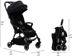 Hamilton By Yoop S1 Plus Buggy Met Monteerbare Premium Wieg – Nieuwer En Hoger 2023 Model - Stroller Met One Hand Folding Technologie – Zwart/Antraciet - Licht, Verstelbaar, Wendbaar - Geschikt Van 0 Maanden Tot 4 Jaar -Babyproducten Winkel 1200x931 1