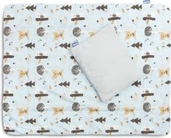 Sensillo Baby Dekbed En Kussen - Cadeau Set - Katoen - Blauw -Babyproducten Winkel 1200x973 1