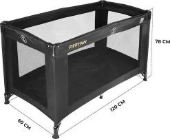 Deryan Believer Campingbedje - 120x60cm - Zwart -Babyproducten Winkel 1200x979 1