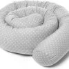 Fillikid Bedbumper 190 X 9 Cm Bedomrander Ledikant - Grijs Wit Stippen