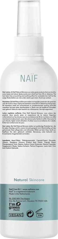 Naïf Easy Styling Haarlotion - Baby En Kind - 150ml - Met Natuurlijke Ingrediënten -Babyproducten Winkel 294x1200