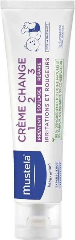 Mustela Bébé Crème Change 1>2>3> - 100 Ml -Babyproducten Winkel 375x1200