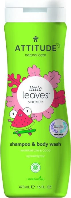 Attitude Little Leaves 2-in-1 Shampoo Watermeloen & Kokos -Babyproducten Winkel 431x1200 1