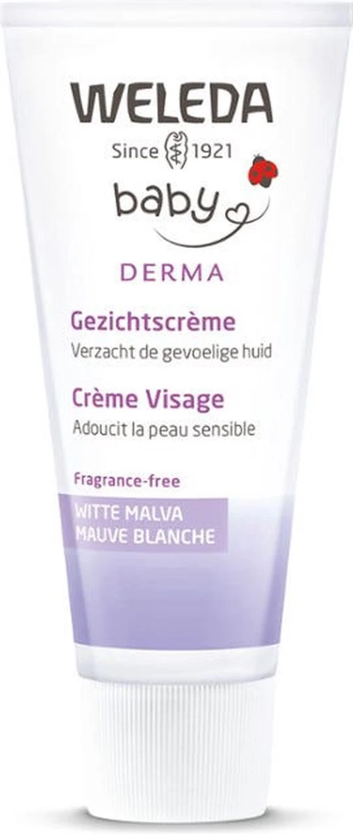 Weleda Baby Sensitive Witte Malva Gezichtscrème 1 Weleda Baby Sensitive Witte Malva Gezichtscrème