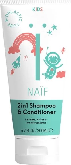 Naïf 2 In 1 Shampoo & Conditioner - Kids - 200ml - Met Natuurlijke Ingrediënten -Babyproducten Winkel 517x1200 1