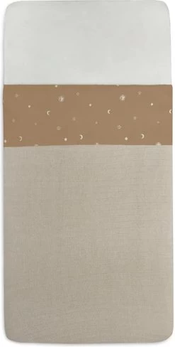 Jollein Baby Laken Wieg 75x100cm Stargaze - Biscuit -Babyproducten Winkel 607x1200 4