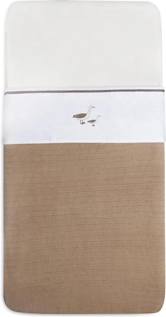 Jollein Baby Laken Ledikant 120x150cm - Goose 1 Jollein Baby Laken Ledikant 120x150cm - Goose