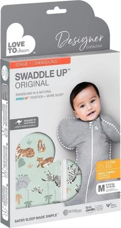 Love To Dream™ Babyslaapzak Swaddle Up™ - Inbakeren - Baby 3-6 Maanden - 6-8.5 Kg - All Season - Safari -Babyproducten Winkel 635x1200 2