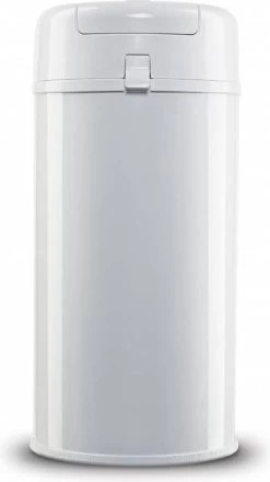 DiaperPail - Clear White - Luieremmer Met Speciale Luiersluis - Werkt Met Normale Vuilniszakken - Luxe Luieremmer - Geen Speciale Cassettes - Geen Geurtjes - Makkelijk Schoon Te Maken - Is Gemaakt Van Aluminium