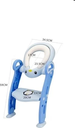 Universeel Toilet Training Met Trapje - Blauw - Opvouwbaar WC Bril Verkleiner Met Handvaten En Opstapje - Zindelijkheid Training - Toilet Bril Zitje - Zacht Rubber Afneembaar En Wasbaar Zitje - Urinoirs Voor Peuters Leeftijd: 2 Tot 7 Jaar -Babyproducten Winkel 700x1200