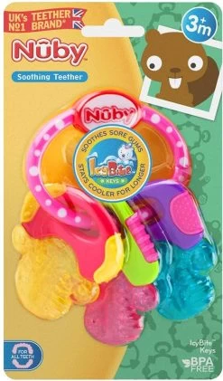 Nûby - IcyBite Koelbijtsleutels - Roze - 3m+ -Babyproducten Winkel 704x1200 1