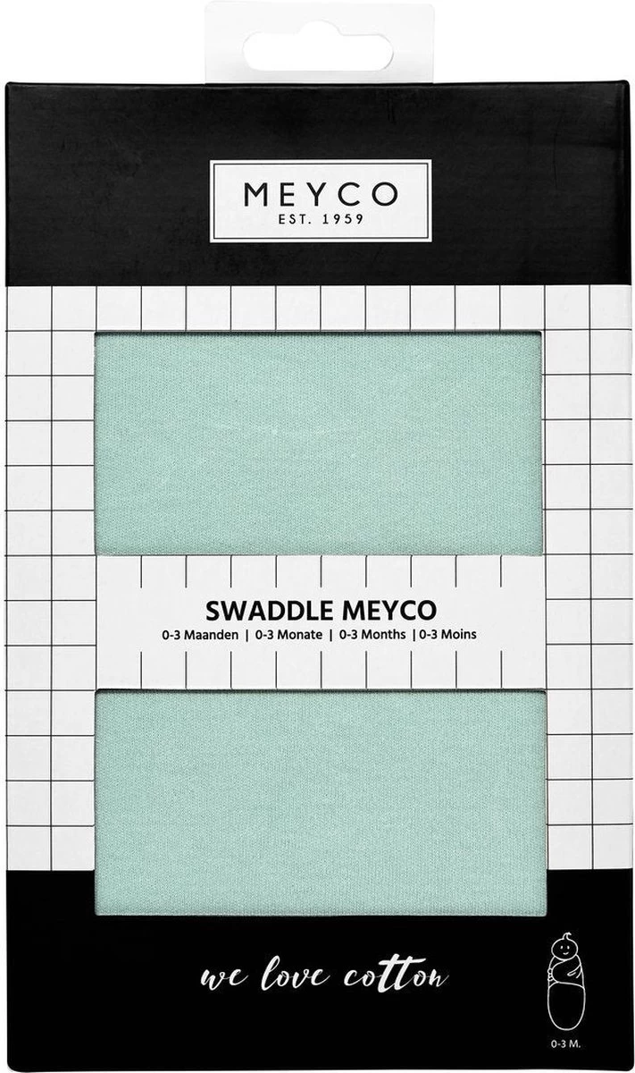 Meyco Uni Swaddlemeyco Inbakerdoek - Forest Green - 0-3 Maanden 13 Meyco Uni Swaddlemeyco Inbakerdoek - Forest Green - 0-3 Maanden - Afbeelding 13