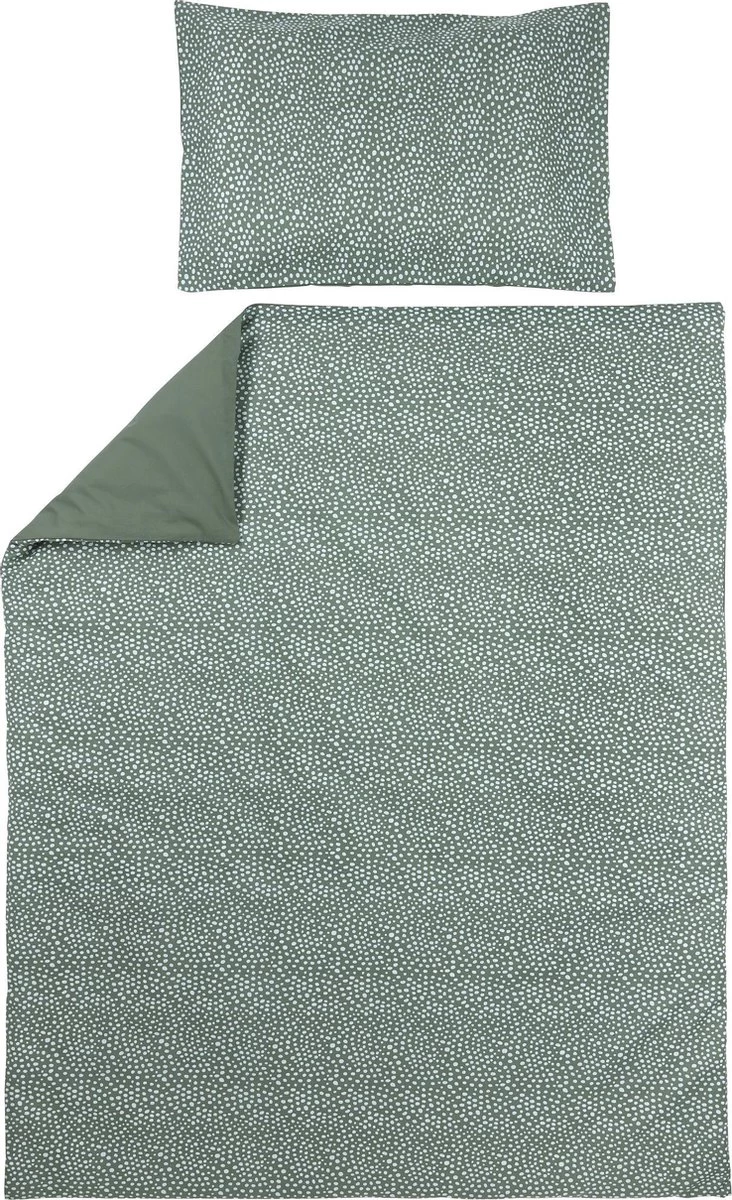Meyco Cheetah/Uni Dekbedovertrek Peuter - Forest Green - 120x150cm 1 Meyco Cheetah/Uni Dekbedovertrek Peuter - Forest Green - 120x150cm
