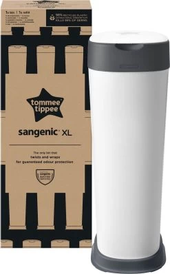 Tommee Tippee Twist & Click XL-luieremmer - Voor Maximaal 60 Luiers - Milieuvriendelijker Systeem - 1 Navulcassette - Duurzaam Geproduceerde Antibacteriële GREENFILM -Babyproducten Winkel 745x1200