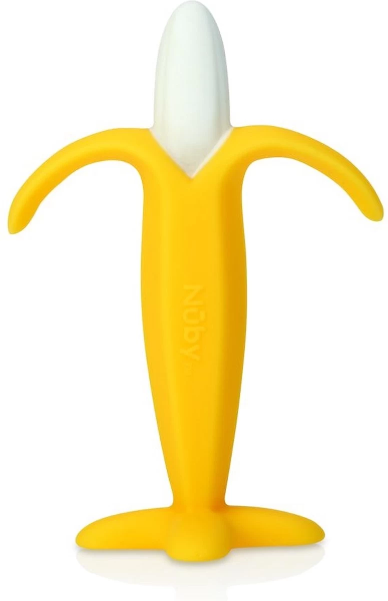 Nûby - Silicone Bijtspeelgoed - Banaan - 3m+ 1 Nûby - Silicone Bijtspeelgoed - Banaan - 3m+