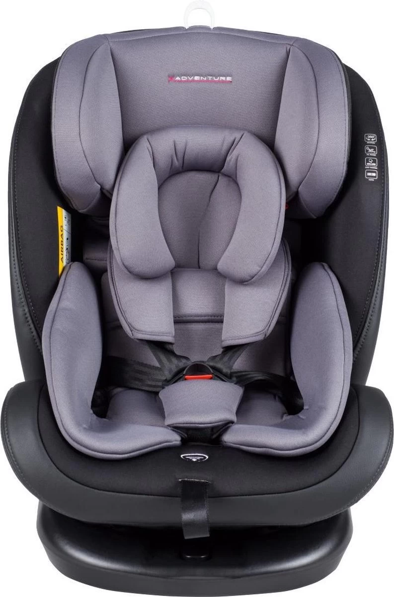 X Adventure Quickfix Meegroei Autostoel Groep 0/1/2/3 - 360 Graden Draaibaar - Grijs 9 X Adventure Quickfix Meegroei Autostoel Groep 0/1/2/3 - 360 Graden Draaibaar - Grijs - Afbeelding 9