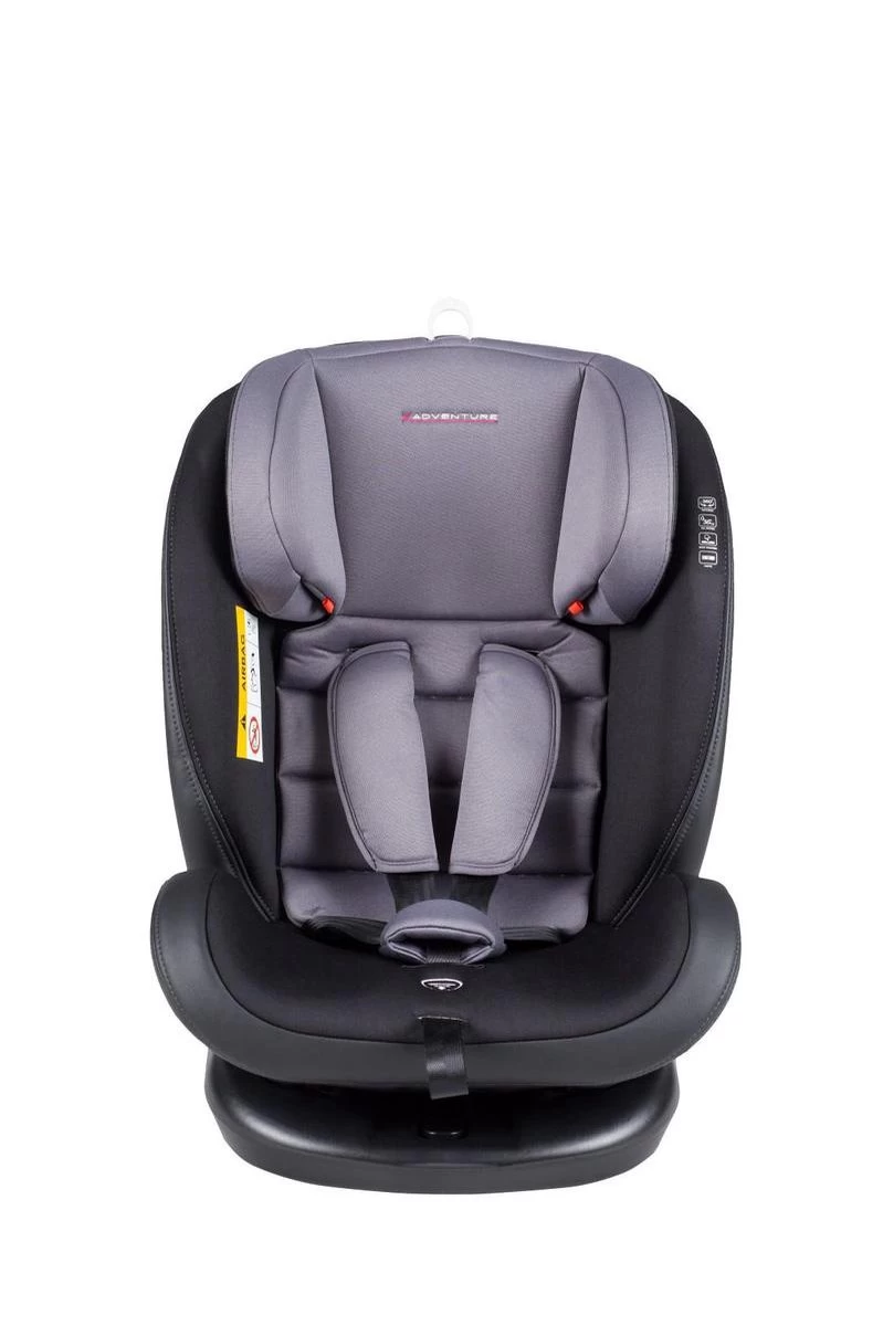 X Adventure Quickfix Meegroei Autostoel Groep 0/1/2/3 - 360 Graden Draaibaar - Grijs 5 X Adventure Quickfix Meegroei Autostoel Groep 0/1/2/3 - 360 Graden Draaibaar - Grijs - Afbeelding 5