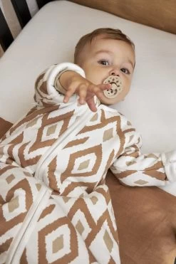 Meyco Ikat/Uni Wieglaken - 2-pack - Sand/toffee - 75x100cm -Babyproducten Winkel 800x1200 213