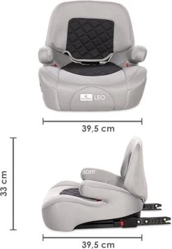 Lorelli Leo Fossil Grey Isofit 22-36 Kg Booster 1007161-2309 -Babyproducten Winkel 828x1200 3