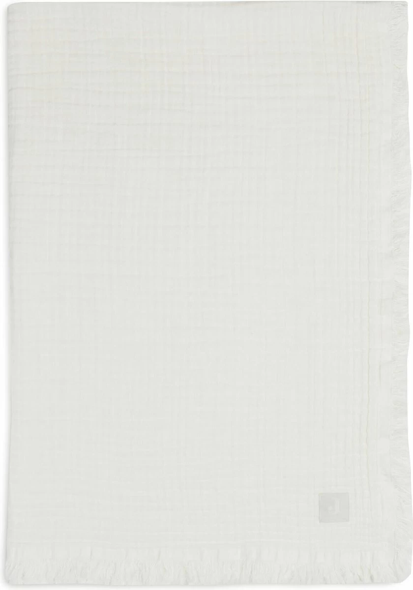 Jollein Baby Deken Ledikant 120x120cm Muslin Fringe - Ivory 3 Jollein Baby Deken Ledikant 120x120cm Muslin Fringe - Ivory - Afbeelding 3