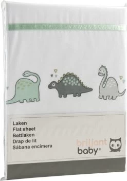 Briljant Baby Laken Met Bies Voor Ledikant 100 X 150 - Dino - Groen -Babyproducten Winkel 841x1200 1