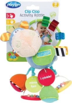 Playgro Clip Clop Rammelaar - Blauw - Activiteitenspeeltje - Kraamkado -Babyproducten Winkel 843x1200