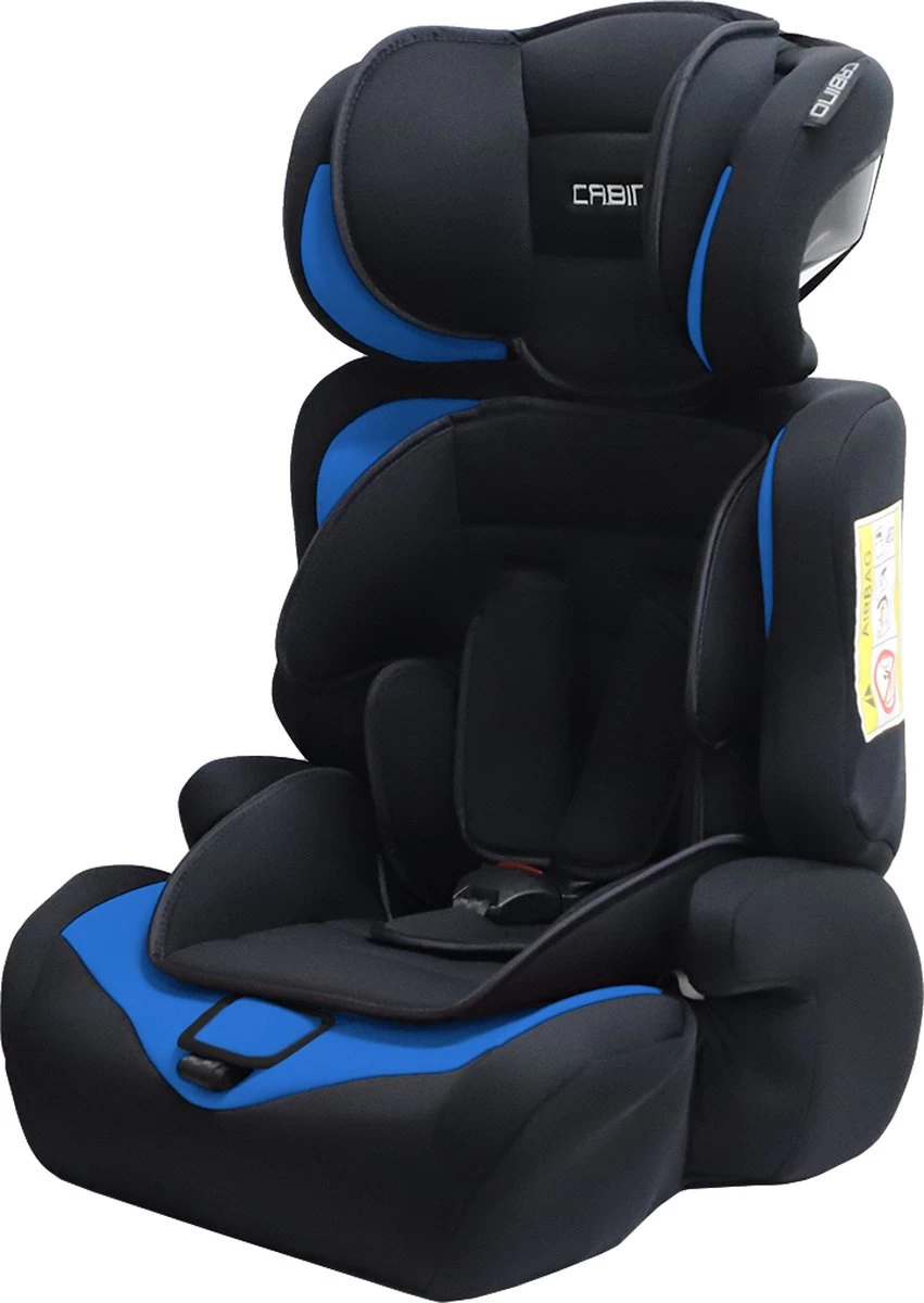 Cabino Autostoel Groep 1/2/3 (9-36kg) - Zwart-Blauw 4 Cabino Autostoel Groep 1/2/3 (9-36kg) - Zwart-Blauw - Afbeelding 4
