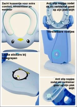 Universeel Toilet Training Met Trapje - Blauw - Opvouwbaar WC Bril Verkleiner Met Handvaten En Opstapje - Zindelijkheid Training - Toilet Bril Zitje - Zacht Rubber Afneembaar En Wasbaar Zitje - Urinoirs Voor Peuters Leeftijd: 2 Tot 7 Jaar -Babyproducten Winkel 870x1200