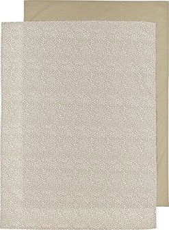 Meyco Cheetah/Uni Wieglaken - 2-pack - Taupe - 75x100cm