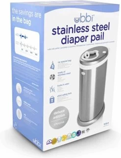 Ubbi® Ubbi Luieremmer - Zilver - Metaal - Geurloos - Geen Navulcassettes Nodig -Babyproducten Winkel 921x1200 2