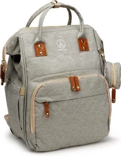 Humpy Dumpy Stijlvolle Luiertas Rugzak (Grijs) Met Uitschuifbaar Verschoon/ Slaap Bedje. Incl. Verschoon Matje, USB Poort & Buggy Straps -Babyproducten Winkel 928x1200 3