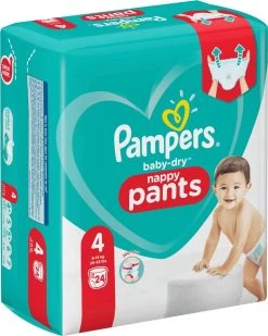 Pampers® Pampers Baby-Dry Pants Maat 4 (9kg-15kg) - 24 Luierbroekjes -Babyproducten Winkel 959x1200