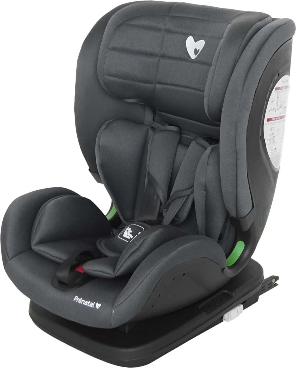 Prénatal Eclips Autostoel Groep 1/2/3 I-Size – Kinderzitje Auto Isofix – 9-36 Kg - Grijs Zwart 1 Prénatal Eclips Autostoel Groep 1/2/3 I-Size – Kinderzitje Auto Isofix – 9-36 Kg - Grijs Zwart