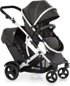 BERKATMARKT - Hauck Duett 2 Dubbele Kinderwagens Voor Baby's En Kinderen, Omkeerbare Zitting, In Hoogte Verstelbaar, Zonwering, Regenbescherming, Opvouwbaar, Tot 36 Kg, Zwarte Woud -Babyproducten Winkel 981x1200